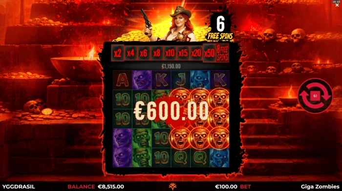 Giga Zombies - panalo sa panahon ng free spins