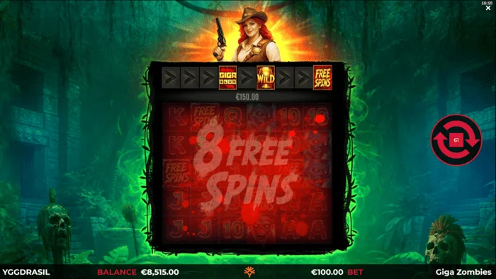 Giga Zombies - pagsisimula ng Free Spins